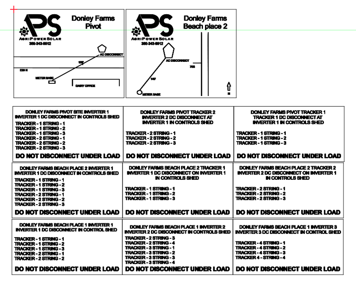 Donley farms meter maps and disconnects